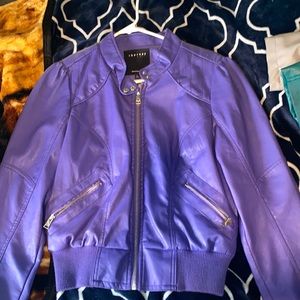 Purple Leather Jacket